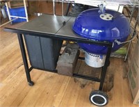 Blue Weber Charcoal Grill Deluxe Table