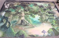 Forest Frolics Painted Backdrop 1979