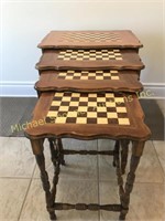 NEST OF FOUR GAMES TABLES