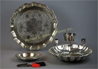 FOUR PIECES ATTRACTIVE SILVER PLATE