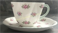 SHELLEY CUP AND SAUCER - ROSEBUD
