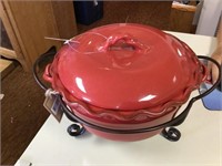 Village Collection Casserole Dish With Stand