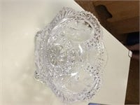 Footed Crystal Dish & Vase