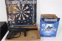 Electronic Dart Board / Paint Gun w/ Paint Balls