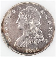 Coin 1835 Bust Half Dollar Choice Briliant Unc.