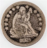 Coin 1876-CC Seated Liberty Quarter  VF