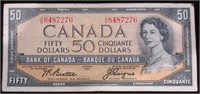 1954 CAD $50 Banknote Beattie/Coyne