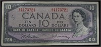 1954 CAD $5 Banknote Beattie/Rasminsky