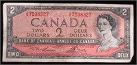 1954 CAD $2 Banknote -  RADAR NOTE