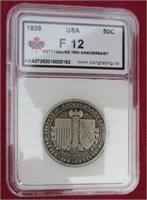 1936 USA .50c Gettysburg 75th Anniversary Coin
