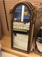 Mirror Mahogany framed, arched top