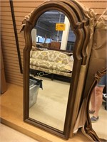 Mirror Mahogany framed, arched top