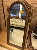 Mirror Mahogany framed, arched top