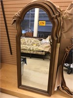 Mirror Mahogany framed, arched top