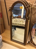 Mirror Mahogany framed, arched top