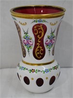 Antique Boheiman Czech Art Glass Vase