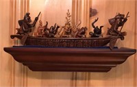 Carved Boat Statue