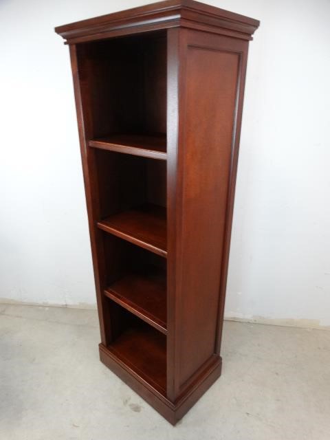 Contemporary Solid Wood Bookcase Tall, Real Wood Tall Bookcase