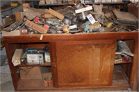 Cabinet and contents, auto parts