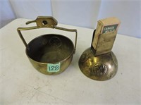Antique Brass Cigarette Cutter,  Match Holder