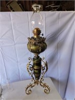 Very Ornate Antique Oil Lamp
