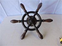 Outstanding Wood and Cast Ship's Wheel