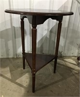 Modern Era Drop Leaf Side Table, round to