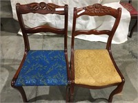 2 Unmatched Cherry Dining Chairs