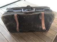 Antique Leather Suitcase Possible Elephant