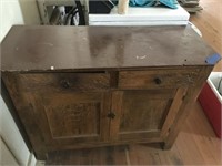 Antique Side Cabinet Refinished Top