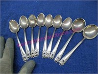 9 total int'l sterling spoons (8.43 tr.oz)