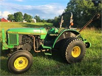 John Deere tractor & Hit & Miss orchard sprayer