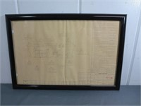 *Framed 1955 Nash Blueprints of Dash Panel