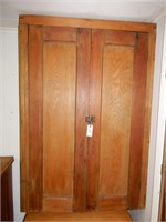 2 Door Wooden Wall Cupboard with 4 Shelves