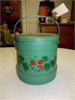 Hand Painted Old Wooden Bucket