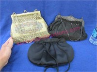 3 ladies purses (old 1800's - modern)