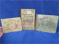 3 old 1800's songbooks (dated 1864 - 1869 - 1893)