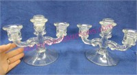 old "cambridge glass" candelabras set