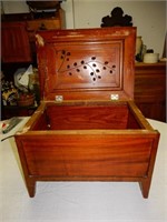 Wooden Box with Interior Carving