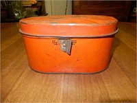 Small Metal Tin with Cover and Vents