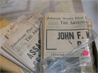 VINTAGE 1960'S NEWSPAPER JFK JOHN F