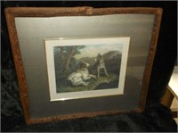 RUSTIC WOOD FRAME, THE TWA DOGS, CHAS G