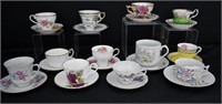 12 Assorted Tea Cups & Saucers