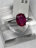 $700. 10KT Gold Ruby(Approx 1ct) Ring