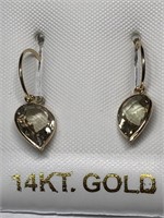 j$1600. 14KT Gold Turkish Diaspore(2.5ct) Earrings