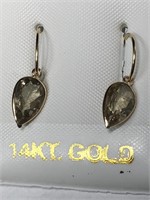 $1600. 14KT Gold Zultani Diaspore(2.5ct) Earrings