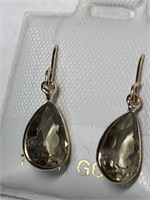 $1600. 14KT Gold Turkish Diaspore(2.8ct) Earrings