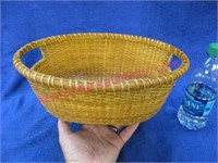 vintage northern indian woven basket (12in long)