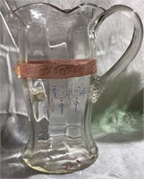 Antique 10” Glass Pitcher