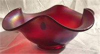 Fenton Red Carnival Bowl